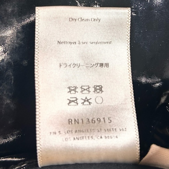 SIMON MILLER Patent Faux Leather Pants 26 Black Goth Dark Romantic Wet Look - Picture 10 of 15